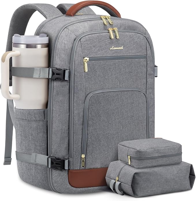 LOVEVOOK Carry On Travel Backpack For Women Flight Approved, 40L Large Personal Item Backpack Travel Bag for Airplanes, Business 17 Inch Laptop Backpack, Weekender Overnight Daypack, With 2 Cubes by LOVEVOOK