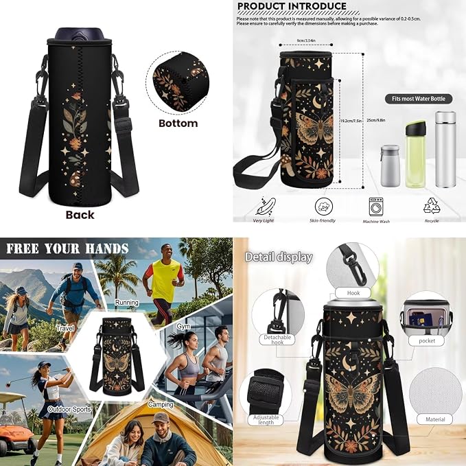 4 PCS Cute School Backpack for Boys Butterfly Schoolbag Rucksack with Lunch Box Handbag and Pencil Case Bottle Sleeve Pouch Set for Elementary Middle School - Image 5