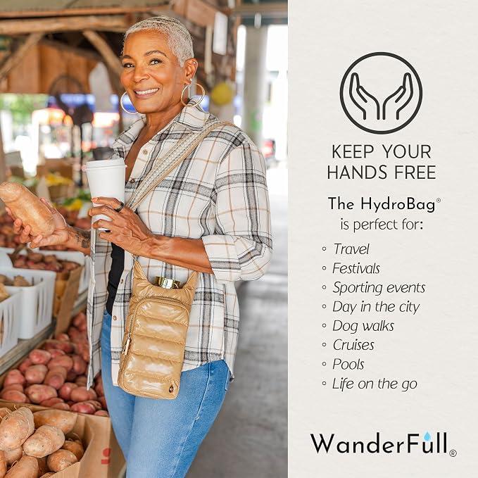 WanderFull Original HydroBag Crossbody Water Bottle Holder with Phone Pocket, Fits Water Bottles up to 32 oz - Image 5