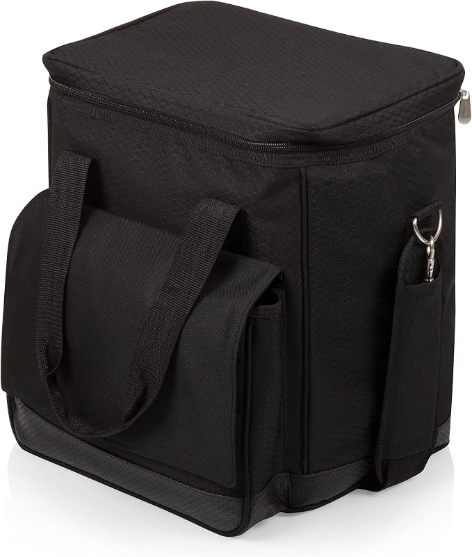Picnic TIME Cellar 6-Bottle Wine Carrier & Cooler Tote, Insulated Padded Wine Cooler Bag for Travel, Portable Water-Resistant Wine Bag, (Black with Gray Accents) - Image 7