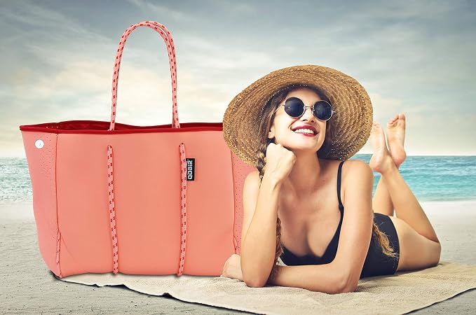 QOGiR Neoprene Multipurpose Beach Bag Tote with Inner Zipper Pocket … … … … - Image 2