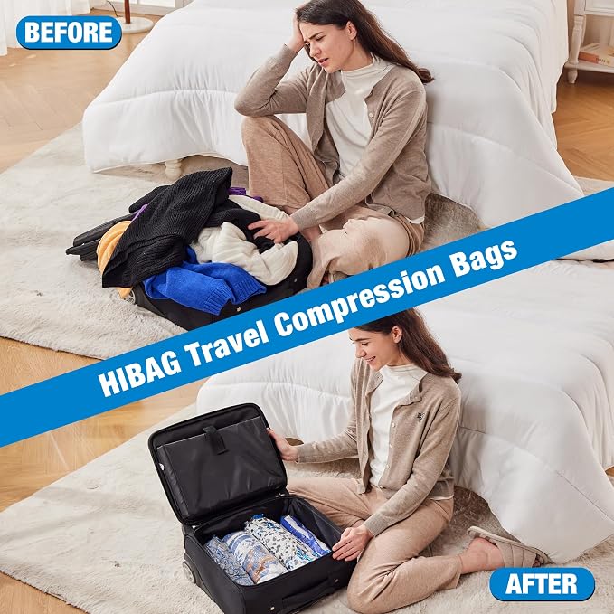 30 Combo Vacuum Storage Bags, Vacuum Seal Bags for Clothing and Bedding | Various Size, Airtight Triple Seal, Save 80% Space, Hand Pump, Work with Vacuum, Double Zip, Reusable, Easy to Use - Image 5