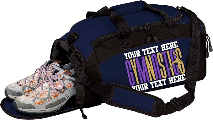 Personalized Women’s Gymnastics Duffel Bag – Custom Name Gym Bag for Girls & Teens – Practice, Competition & Travel Team Gear by all+about+me+company