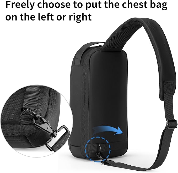 Kingsons Sling Crossbody Bag Anti-theft Chest Shoulder Backpack for Men Waterproof Minimalist Casual Daypack for Travel Gym - Image 5