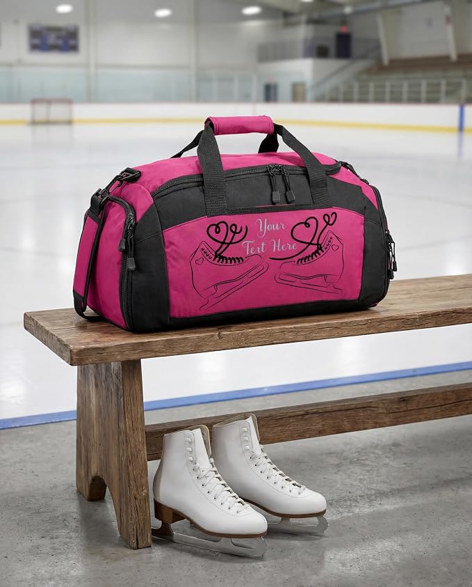 Personalized Figure Skating Duffle Bag with Name – Custom Ice Skating Team Gear Bag for Girls, Competition & Rink Practice Travel Bag - Image 6