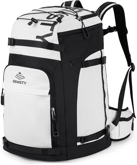 Ski Boot Bag, 55L/70L Waterproof Ski and Snowboard Boots Travel Backpack for Skis, Snowboard, Ski Helmet, Goggles, Gloves & Accessories by SEMSTY
