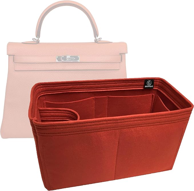 Zoomoni Premium Organizer for Birkin, Kelly, Picotin, Evelyn, Garden Party, Lindy, Herbag, Bolide, Toolbox, Victoria, Halzan, and More (Bag Liner,Organiser,Shaper,Insert) (Handmade/20 Colors) - Image 4