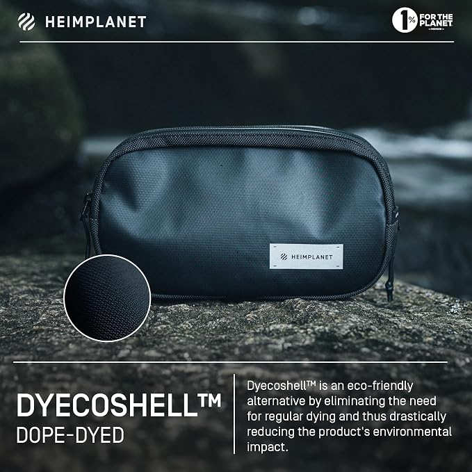 HEIMPLANET Original | HPT Carry Essentials - DOPP KIT | Hanging or standing travel toiletry bag | PVC-Free wash bag made from waterproof Dyecoshell |Supports 1% for The Planet (Better Half) - Image 4