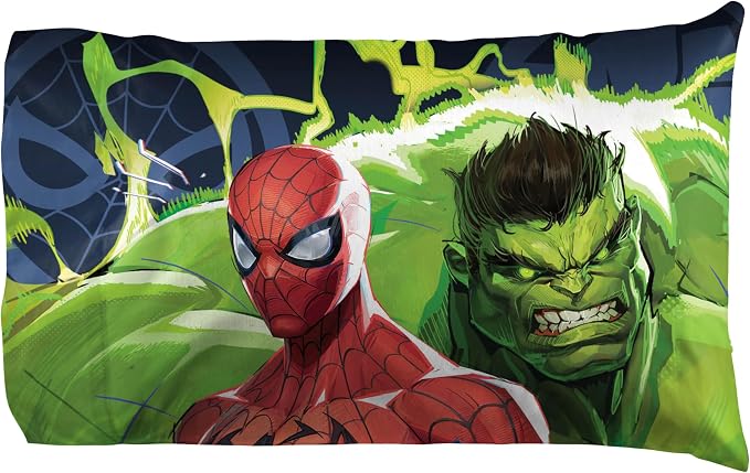 Jay Franco Kids Sheet Set with Fitted, Flat Sheets & Pillow Cover - Ultra-Soft Bedding with Pillowcase for Room Decor, Multi - Marvel Rivals, 4 Piece Full - Image 4