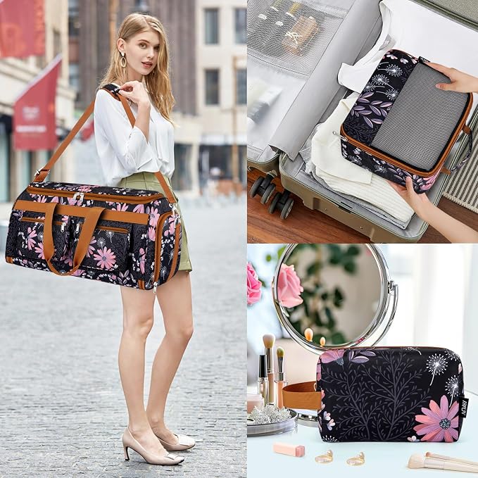 Convertible Garment Duffel Bags for Travel - Carry on Garment Duffle with Toiletry Bag Storage Bag Large Travel Duffel Bag 2 in 1 Hanging Suit Bag Weekender Bag for Men Women 3pcs Set - Image 6