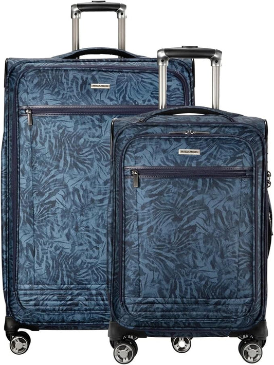 Ricardo Beverly Hills Avalon Softside 2-Piece Luggage Set Made with Sustainable 100% rPET, Lightweight, Eco-Friendly Travel, Expandable, Dual Spinner Wheels, Serengeti Night, (20" & 28") by RicardoBeverlyHills