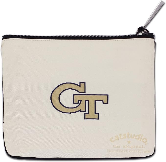 catstudio Georgia Tech Collegiate Zipper Pouch Purse | Holds Your Phone, Coins, Pencils, Makeup, Dog Treats, & Tech Tools - Image 2