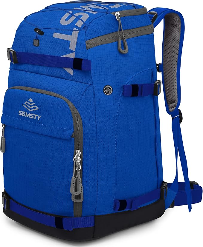 Ski Boot Bag, 55L/70L Waterproof Ski and Snowboard Boots Travel Backpack for Skis, Snowboard, Ski Helmet, Goggles, Gloves & Accessories by SEMSTY