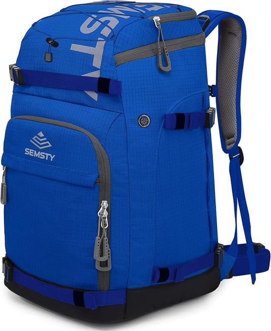 Ski Boot Bag, 55L/70L Waterproof Ski and Snowboard Boots Travel Backpack for Skis, Snowboard, Ski Helmet, Goggles, Gloves & Accessories by SEMSTY