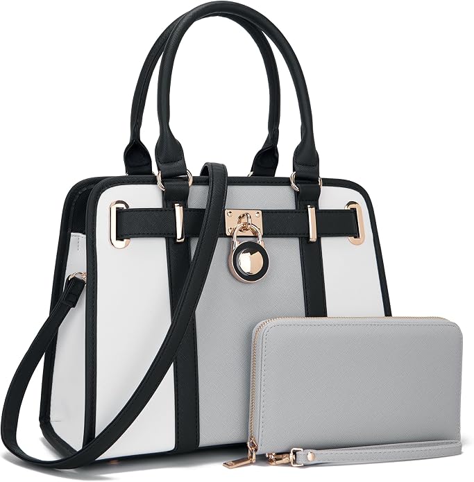 Qiyuer Structured Satchel Tote Handbags Set Women Purses with RFID Wallet | Premium, Sturdy, Spacious, Chic for Daily & Work, Vegan PU Leather, Multi-way Carry, Large Capacity RFID Wallet, Ideal Gift - Image 9