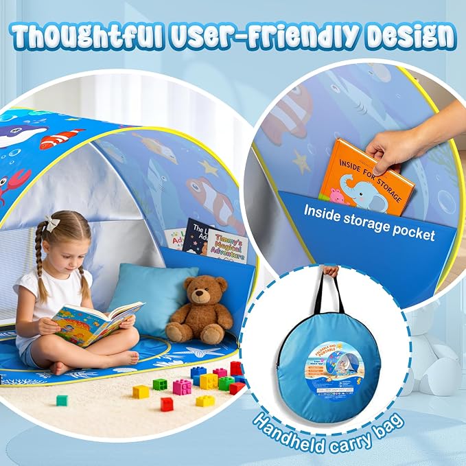 Baby Beach Tent with Pool, Pop Up Beach Tent UV Protection Sun Shelter for Infant Toddlers, Portable Shade Pool Tents Baby Beaches Essentials with Carry Bag for Outdoor, Travel, Camping - Image 7