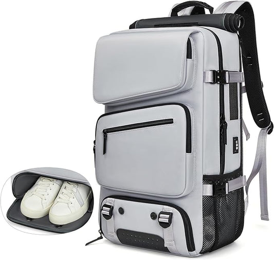 Backpack for Traveling On Airplane,Expandable Carry On Laptop Backpack for Men and Women,Outdoor Travel Bag,Grey by ODSSTAIPS