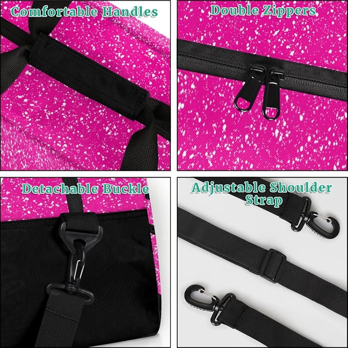 Cheerleading Dance Bag for Women Cheer Team Sport Gym Makeup Cosmetic Bag 2 Pcs Set - Image 6