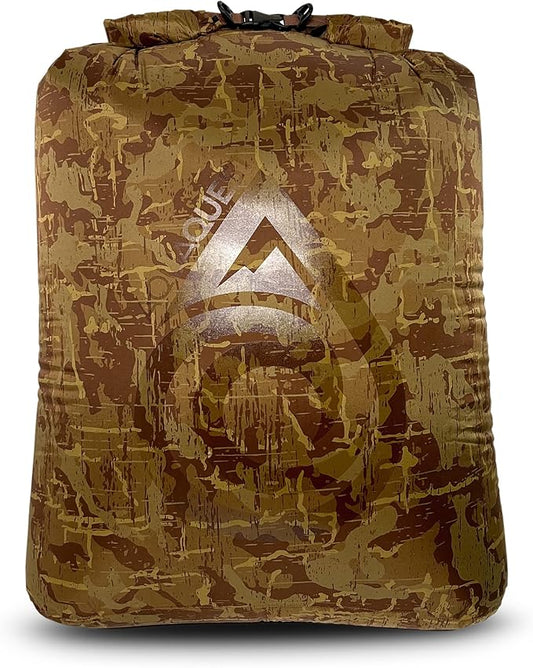 AquaQuest Rogue Dry Bag – 100L True Terrain Camo – 100% Waterproof Roll Top – Camping Gear Sack by AquaQuest