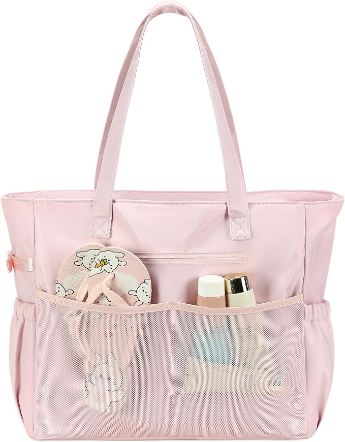 Bluboon Waterproof Beach Tote Pool Bags for Women Ladies Extra Large Carry On Bag With Wet Compartment for Weekender Travel by BLUBOON