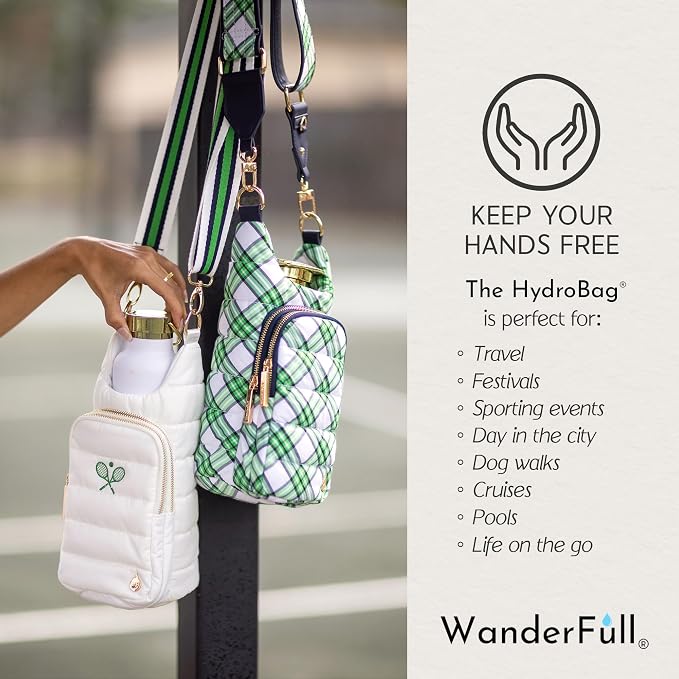 WanderFull® Original HydroBag®, Fits Up to 32 oz Water Bottle Holder with Strap, Gift for Women, Hands-Free Crossbody, Water Bottle Carrier Bag with Phone Pocket - Image 6
