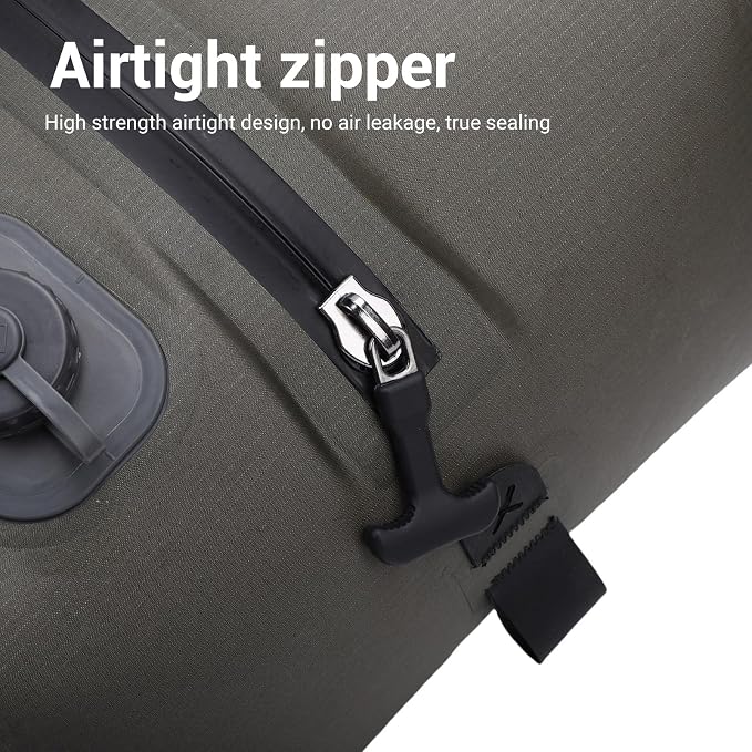 Reusable Travel Vacuum Bags, 20L Automatic Vacuum Compression Bag Built in Pump, Space Saver Seal Packing Cubes for Clothing for Carry On Suitcase and Backpack Luggage (Green Grid) - Image 4