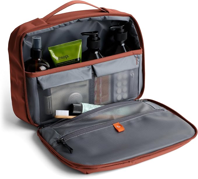 Bellroy Hanging Toiletry Kit Plus (8 Liter Travel Hanging Toiletry Bag) - Clay - Image 2