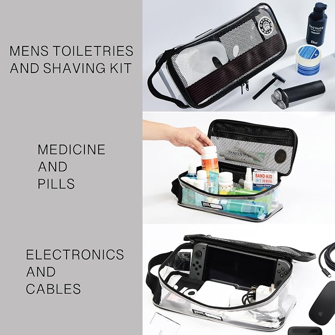 Rough Enough Clear Toiletry Bag Travel Toiletries bags Bundle - Image 3