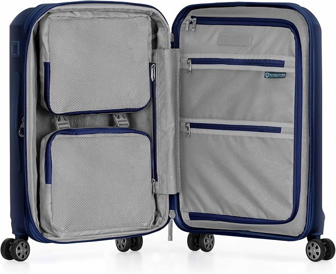 Traveler's Choice Pagosa Hardshell Expandable Luggage with Spinner Wheels, Navy, 22-Inch Carry-on - Image 9