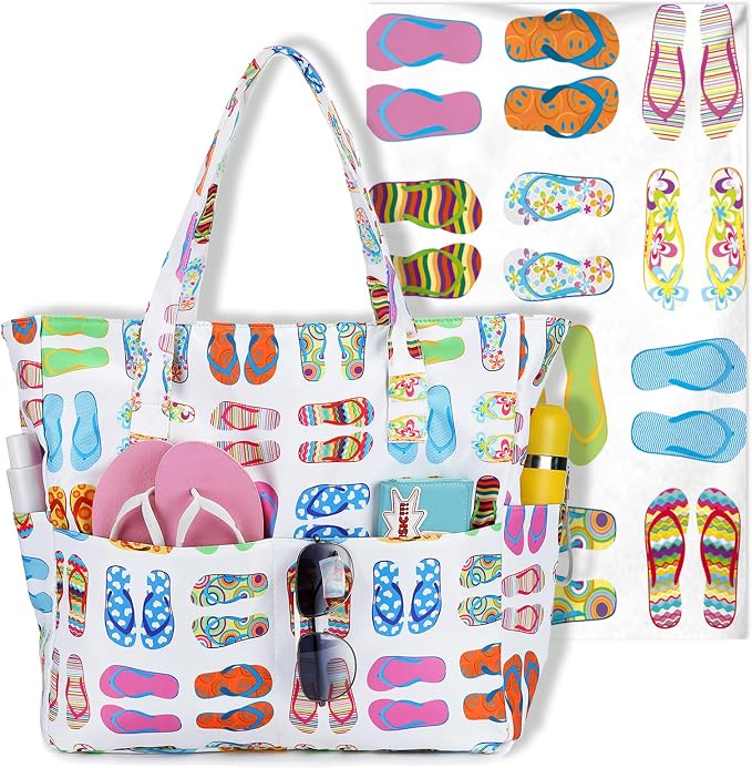 Bluboon Waterproof Beach Tote Pool Bags for Women Ladies Extra Large Carry On Bag With Wet Compartment for Weekender Travel - Image 9