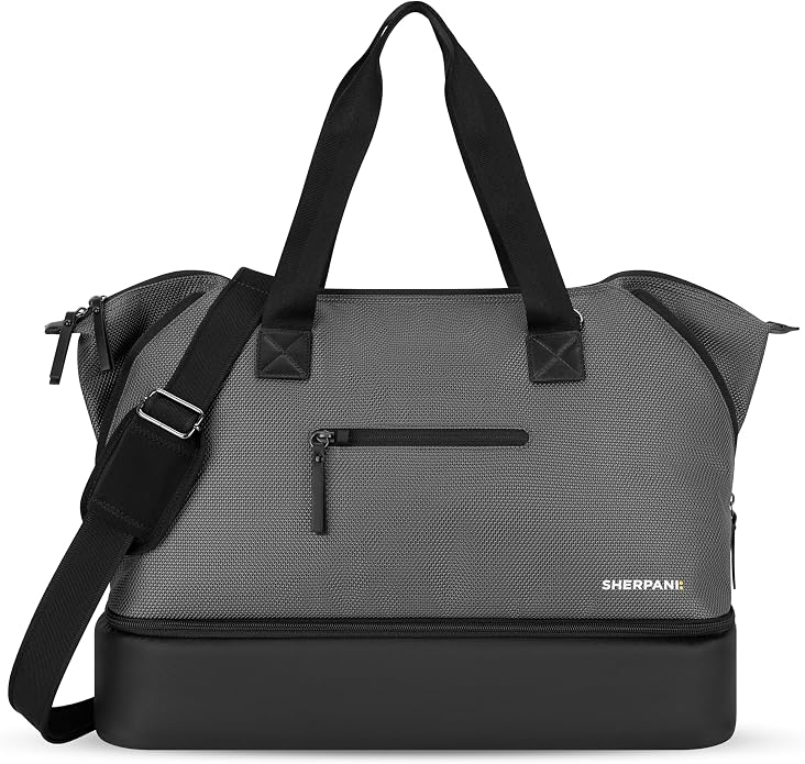 Sherpani Boston, Anti Theft Weekender Bags, Travel Duffel Bag, Carry On Tote Bag with Removable Shoe Bottom Compartment by SHERPANI