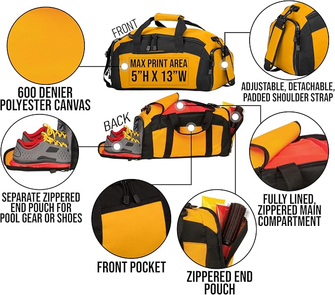 Personalized Men’s Gymnastics Duffel Bag – Custom Name & Team Colors Gym Bag for Boys Gymnast – Athlete Gear Bag for Practice, Meets & Travel - Image 3