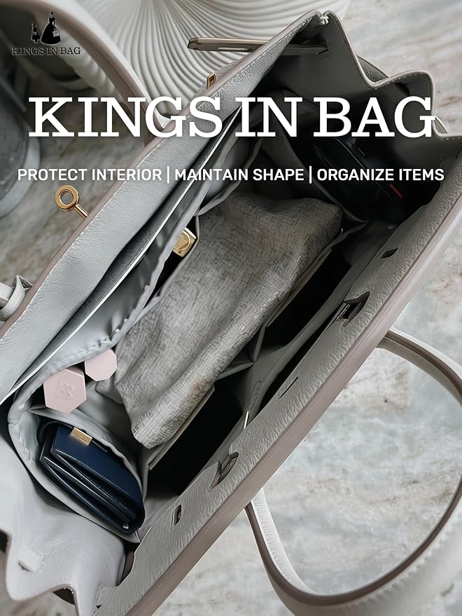 Satin Purse Organizer for Birkin, Custom Color | Custom Fit, Multiple Pockets, Lightweight Purse Essentials, Ideal for Travel, Shopping, and Daily Use - Image 2