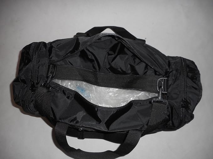 Duffle Bag Wet and Dry with One End Compartment Mesh, Front Pocket, Made In USA (Black) - Image 5