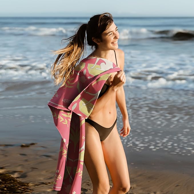 Hero Microfiber Large Beach Towel Compact for Travel (Be Pawsitive, 40" x 72") - Image 3