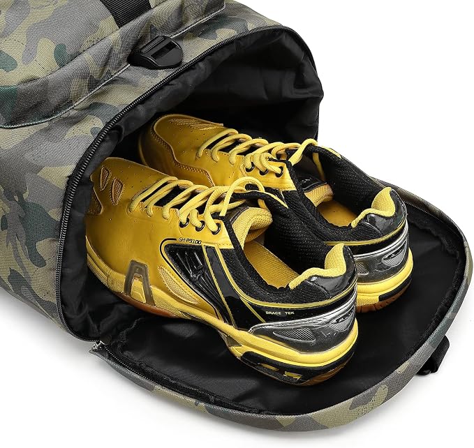 Kalesi Gym Duffle Bag Backpack 4-Way Waterproof with Shoes Compartment for camouflage travel Sport Hiking laptop (camouflage) - Image 7