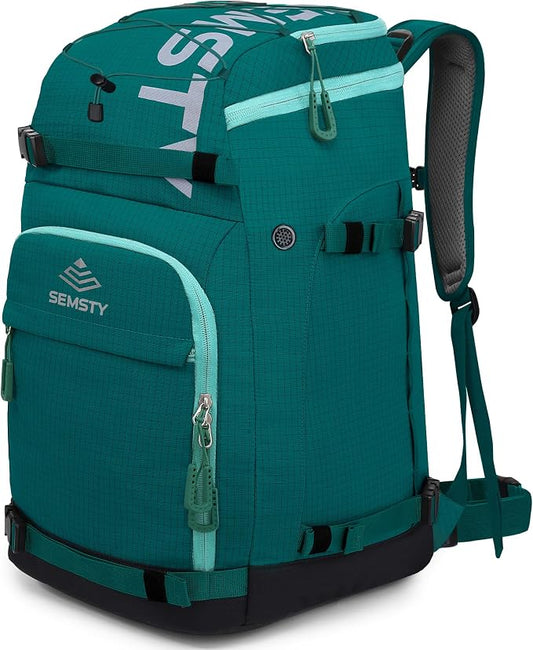 Ski Boot Bag, 55L/70L Waterproof Ski and Snowboard Boots Travel Backpack for Skis, Snowboard, Ski Helmet, Goggles, Gloves & Accessories by SEMSTY