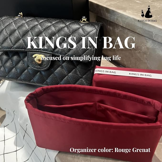 Custom 19 Bag Organizer Insert, Silky Purse Insert Compatible with Chanel 19 Flap/Jumbo/Maxi, Lightweight Bag-in-bag with Multiple Pockets (Custom Color) - Image 3