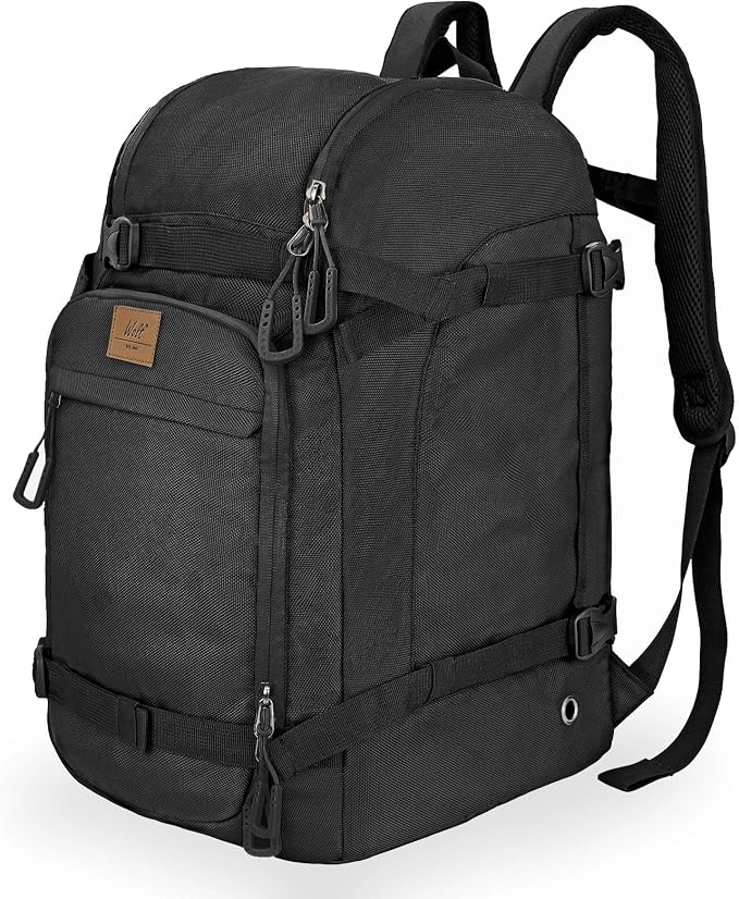 WOLT Ski Boot Bag Backpack - 50L Snowboard Boot Bag for Air Travel for Snow Boots, Ski Helmet, Gloves, Goggles, Skiing Gear by WOLT