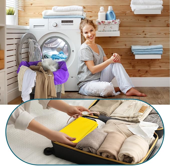 Woanger 12 Pack 28 x 45 Inch Extra Large Laundry Bags Bulk, Bright Colors | Washable Travel Laundry Bag with Drawstring Closure Large Dirty Clothes Organizer for College Dorm Home Hotel Camping - Image 7