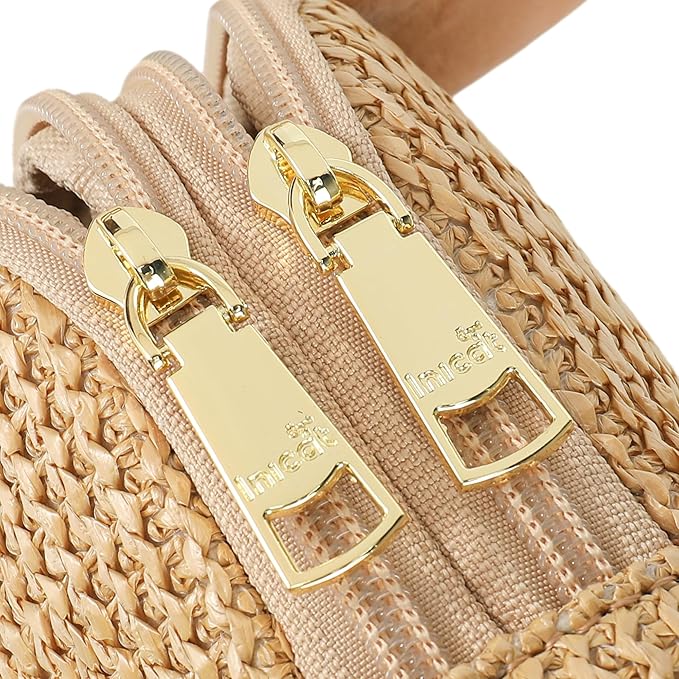 INICAT Straw Crossbody Bags Beach Gifts Small Sling Bag Summer Vacation Essentials Hawaiian Accessories Rattan Purses Women