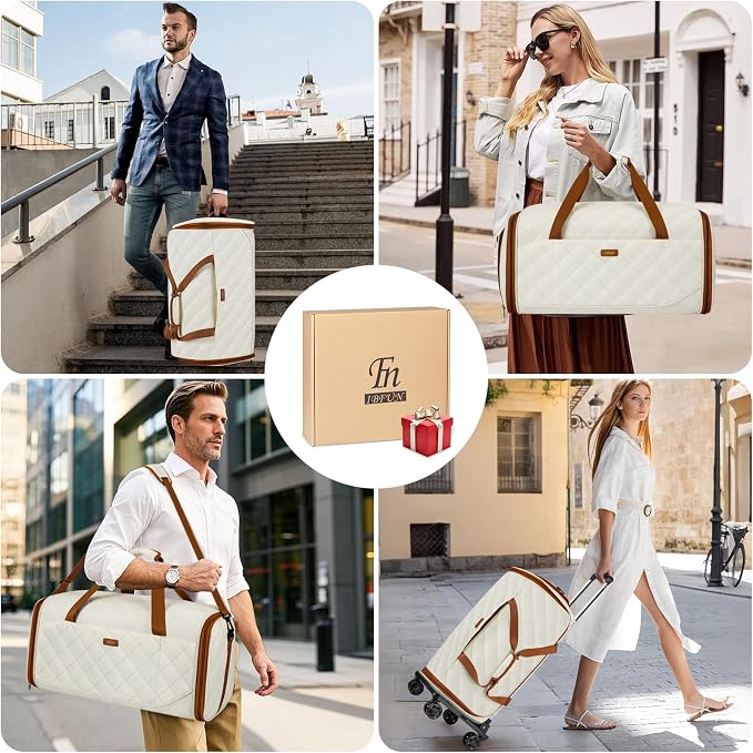 Rolling Garment Bags for Travel - Carry on Convertible Garment Duffle Bags with Wheels for Men Women, 4 in 1 Large Travel Duffel Bags with Shoes Compartment Hanging Suit Dress Weekender Bag 4pcs Set - Image 9