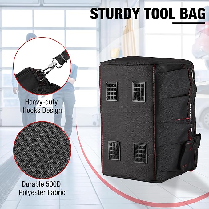 Workpro 12-inch Close Top Wide Mouth Storage Tool Bag, W081020A - Image 4