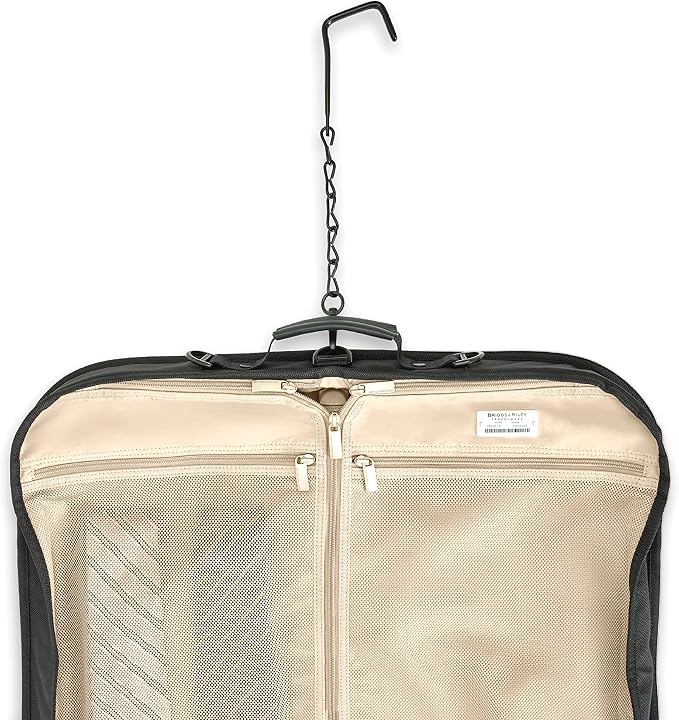 Briggs & Riley Classic Garment Bag for Hanging Clothes - Suit & Dress Travel Bag for Men & Women, Wrinkle Reducing Luggage for Shirts, Tuxedos, & Coats, Smooth Zipper - Baseline Collection, Black - Image 9