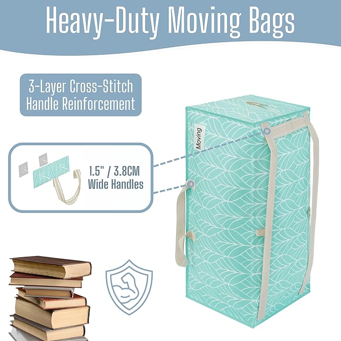 VENO 10 Pack Heavy Duty Moving Bags with Backpack Straps, Zippers & Handles, Extra Large Packing Bags for College Dorm Essentials, Moving Supplies Alternative to Cardboard Moving Boxes - Image 2