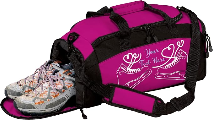 Personalized Figure Skating Duffle Bag with Name – Custom Ice Skating Team Gear Bag for Girls, Competition & Rink Practice Travel Bag by all+about+me+company