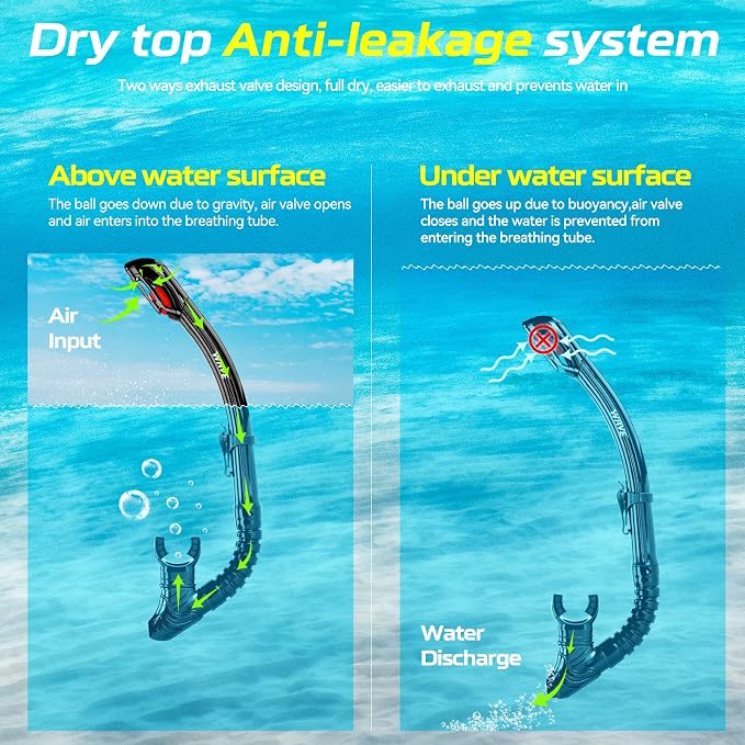 Nearsighted Snorkel Gear, Nearsighted Dry Snorkel Mask Set for Adult Youth, Nearsighted Anti Fog Diving Mask with Detachable Camera Mount & Adjustable Strap for Scuba Diving, Snorkeling, Freediving - Image 4