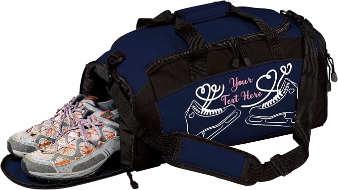 Personalized Figure Skating Duffle Bag with Name – Custom Ice Skating Team Gear Bag for Girls, Competition & Rink Practice Travel Bag by all+about+me+company