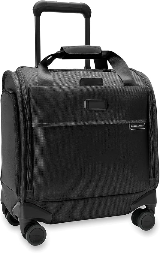 Briggs & Riley Cabin Spinner - Carry On Luggage for Travel, Suitcases with Wheels, Softside Rolling Bag for Men & Women, Fits Under Plane Seat, Interlocking Handle - Baseline Collection, Black by Unknown