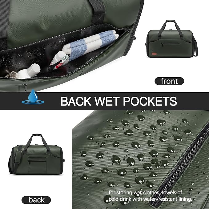 Garment Bags for Travel,45L Carry on Convertible Garment Duffle bag for Men Women - 3 in 1 Hanging Suit Travel Bag with Shoulder Strap - Image 4